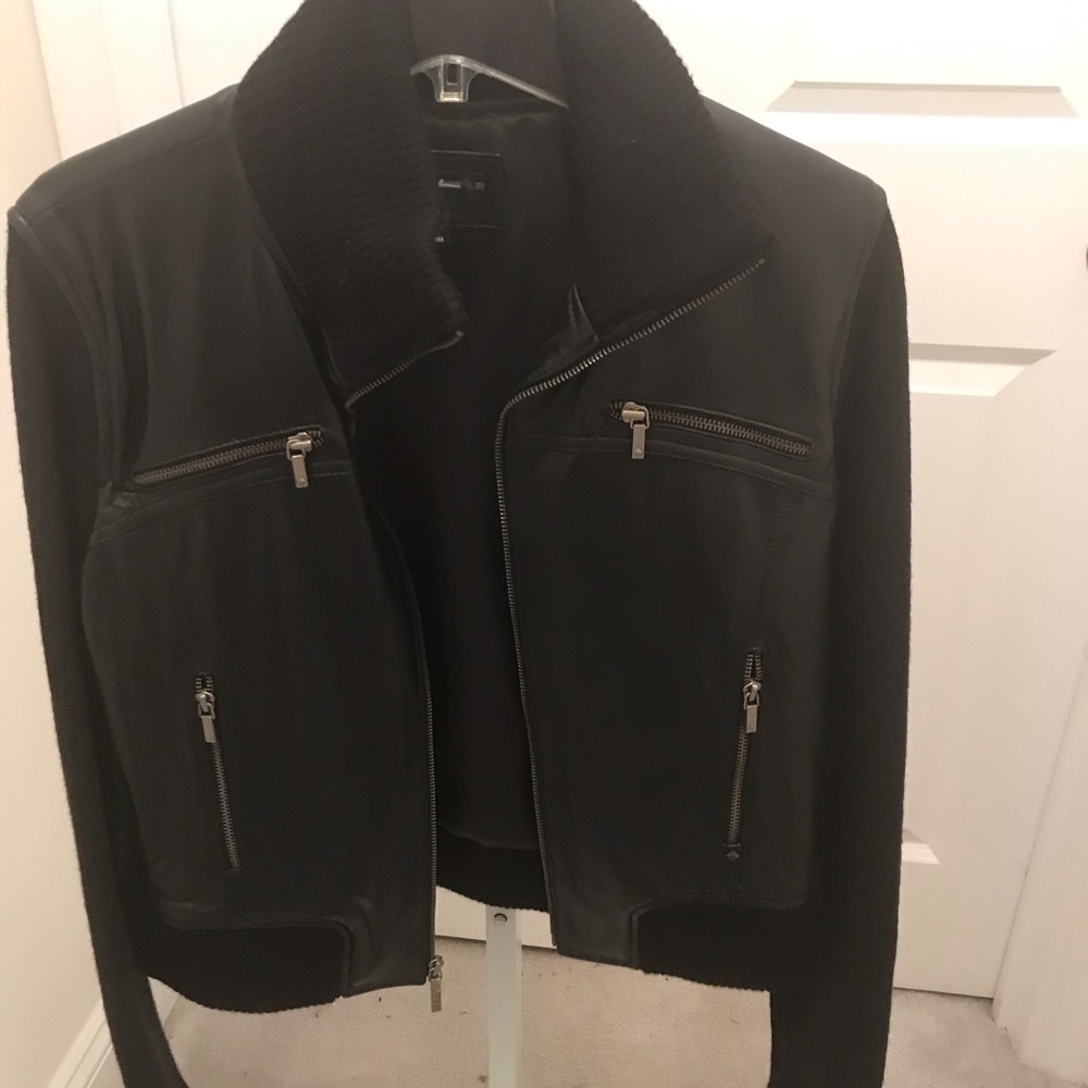 Black Rivet leather and knit jacket, Size Xl